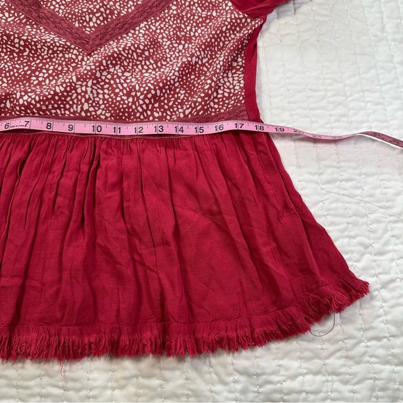 Umgee casual Red Blouse with Flared Sleeves in Size S-M - Picture 5 of 11